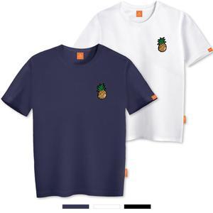 엘라모 블링파인애-플 반팔 티셔츠 남녀공용 빅사이즈 S~4XL