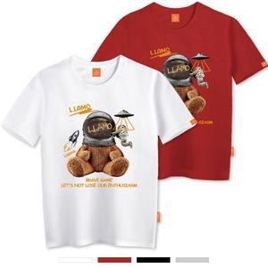엘라모 스페이스엘라모 반팔 티셔츠 남녀공용 빅사이즈 S~4XL