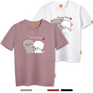 엘라모 러빙유 반팔 티셔츠 남녀공용 빅사이즈 S~4XL