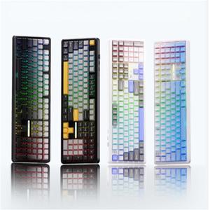 Aula 독거미 F108 유무선 기계식 키보드 풀배열 핫스왑 블루투스 2.4G RGB 4000mAh