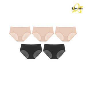 [25SS신상] 오모떼 데일리 팬티 5종 세트/베이지3+블랙2