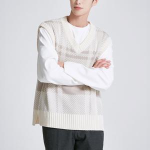 [스파오] 체크 니트 베스트 (SPKVB4TM99-T)