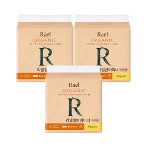라엘 유기농 순면커버 팬티라이너, 레귤러, 20P, 3개