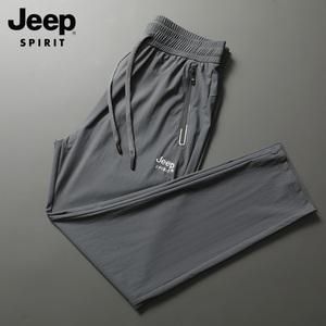 JEEP 지프 남자 여름 바지 슬랙스 시원한 쿨 아이스 밴딩 스판 빅사이즈