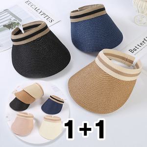 [2개세트] 아동용 왕골 밀짚 썬캡 모자 (6color)