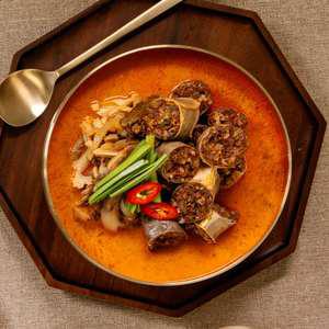 단독구매불가) 아빠식당 잡내 없이 정갈한 맛 황기사골 얼큰순대국 600g 1팩
