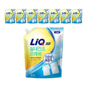 리큐 프레시 실내건조  세탁세제, 드럼용, 2.1L, 8개