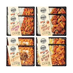 아워홈 온더고 불맛가득 오징어제육덮밥 290g+숯불향 바베큐치킨덮밥 341g+더블치즈 차