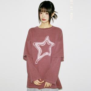 스타 디저트 레이어드 오버핏 롱 슬리브 3color