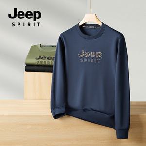Jeep spirit 남성 춘추 코트 남자 라운드티 긴팔 레저 헐렁하다 맨투맨