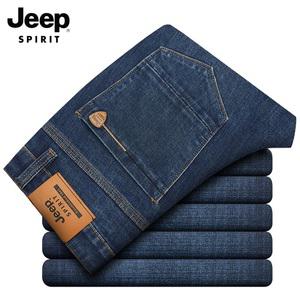 JEEP 지프 봄 여름 남성 캐주얼 워싱 스판 청바지 데님 블루진