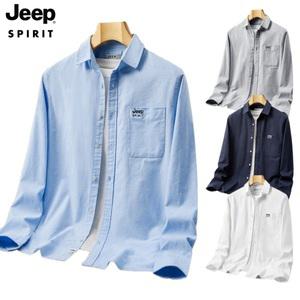 JEEP 지프 남성 셔츠 스판 옥스포드 긴팔 오버핏 빅사이즈 남방