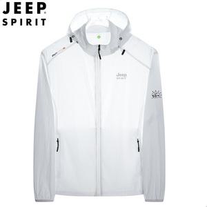 JEEP SPIRIT 자외선 차단 의류 남성용 아이스 얇은 자외선 차단 의류