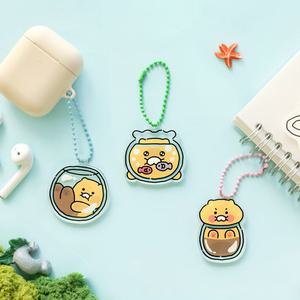 귀여운 카카오프렌즈 춘식이 캐릭터 아크릴 키링 어항 디자인 / 핸드폰 에어팟 가방 장