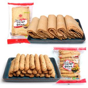 [범표어묵] 얇은 사각어묵 1팩 + 야채봉 1팩, 총1600g