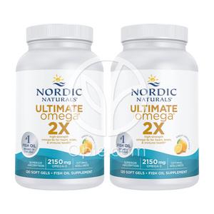 2개 노르딕 얼티메이트 2X 알티지 오메가3 2150 mg EPA 1125 DHA 875 레몬 120 소프트