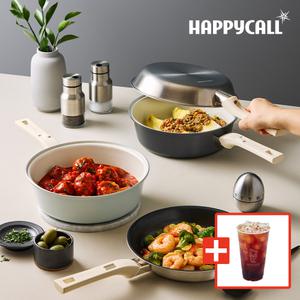 [본사직영] 해피콜 플렉스 더블팬 인덕션 22cm 2종 택1 (플렉스팬+후라이팬 세트)