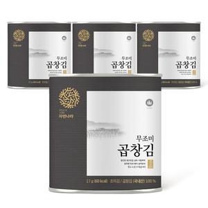 [광천김] 자연나라 무조미 곱창 캔김 4캔