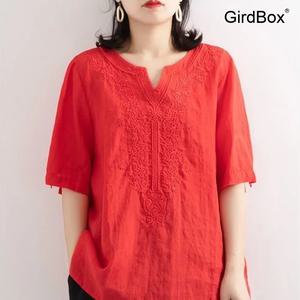 여름철릭원피스 GirdBox 생활한복 개량한복 V넥 순면 데일리