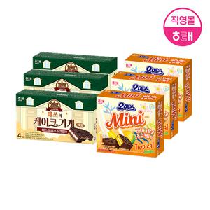 해태 예쓰의 케이크 가게 에스프레소&크림 (140g X 3개) + 오예스 미니 (192g X 3개)
