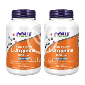 2개 나우푸드 더블 스트렝스 엘 L 아르기닌 1000 mg 120 타블렛