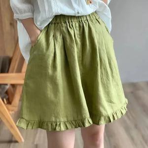 여름 개량한복 GirdBox 면 린넨 허리치마 반바지 데일리 생활한복