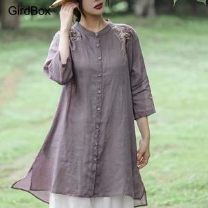 생활한복 GirdBox 개량한복 여름철릭원피스 허리치마 시스루 저고리