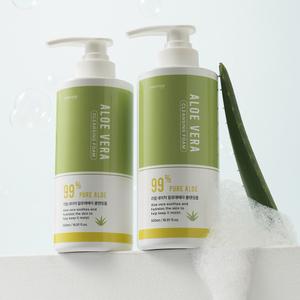 [런칭특가! 15%즉할]리얼 네이처 알로에베라 클렌징폼 500ml 2개 / 알로에베라 99% 클
