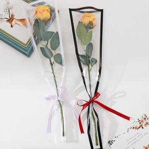 심플 컬러 라인 꽃 한송이 포장지 50매
