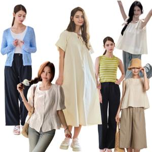[20%쿠폰] 시원한 여름 여성의류 린넨/민소매/자켓/반바지/여름슈즈 등 모음전