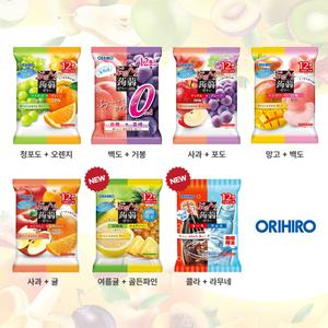 일본 오리히로 짜먹는 곤약젤리 골라 담기 4봉, 두가지 맛 12입, 240G