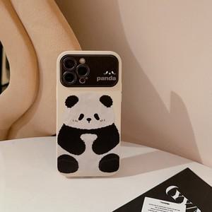 아이폰 15 14 13 프로 맥스 플러스 귀여운 판다 실리콘 폰 케이스 풀커버 단품