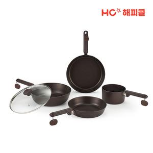HC해피콜 피렌체 앤티크 감성디자인 아티젠 IH 후라이팬 5종세트(24팬+28팬+28웍+밀크