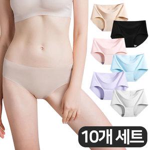 [10개 세트] 삼각 심리스 팬티 10p 노라인 무봉제