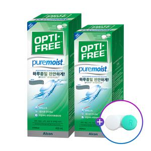[알콘] 옵티프리 렌즈세척액 퓨어모이스트 300ml+420ml_렌즈케이스
