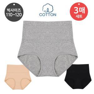 (30%즉시할인) 순면 하이 세트 1702 (3매세트) 여성팬티 면팬티