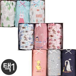 (30%즉시할인) 여아 미디 택1 (3매입) 아동팬티 여아팬티