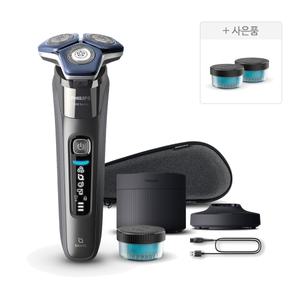 [세정액 2개입 증 정] 필립스 SkinIQ 7000 시리즈 전기면도기 S7887/72 다크 크롬