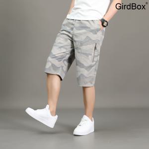여름 신상 남자반바지 GirdBox 순면 홈웨어 캐주얼 바지 남성용 루즈핏 해변가 7부