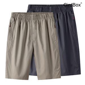 중년남성용 순면 여름 반바지 GirdBox 편안한 5부 팬츠 아빠옷 루즈핏
