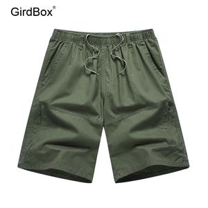 남성반바지 GirdBox 여름용 면 100% 편안한 루즈핏 중년 남성용 5부 바지