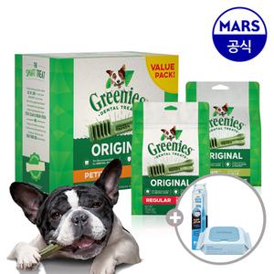 그리니즈 덴탈스틱 765g/1.02kg 골라담기+애견칫솔+베베숲물티슈1팩