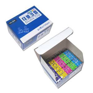 화신 칼라 더블클립 크립 집게 특소형 15mm (100개입)
