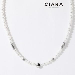 [하프클럽/]CIARA 써지컬스틸 Ottaviano 컬러볼 포인트 진주 목걸이