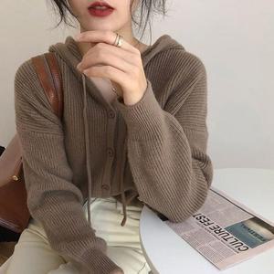[MENOWDOL_4A]레귤러핏 니트가디건 데일리 니트 후드가디건