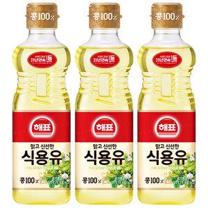 사조 해표 콩기름 0.9L x 3개 / 식용유 유지류 오일 기름