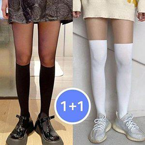 [셀러허브 1][HYD37K59_51JA]골프 투톤스타킹 반반 착시스타킹 니삭스