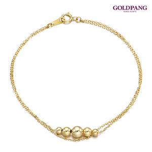[골드팡]14k/18k 뷰티끄 골든볼 두줄팔찌 3/4/5mm