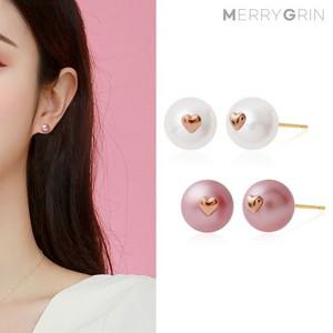 [메리그린] 14K 골드 스와로브스키 크리스탈 진주 귀걸이 2종 택1