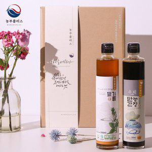 [경북고향장터 사이소]국산 저온압착 들기름 만능어간장 300ml 2병 선물세트 [ 농부플러스 ]